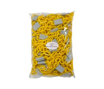 Plastic Decorative Safety Security Chain-YEL+3M REF 50'