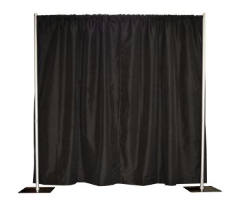 8' X 10' Pipe & Drape with fixed uprights Backdrop Kit  