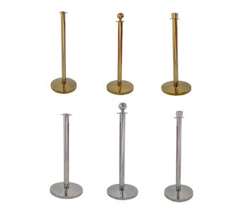 Decorative Rope Safety Queue Stanchion Barrier with DOMED Base